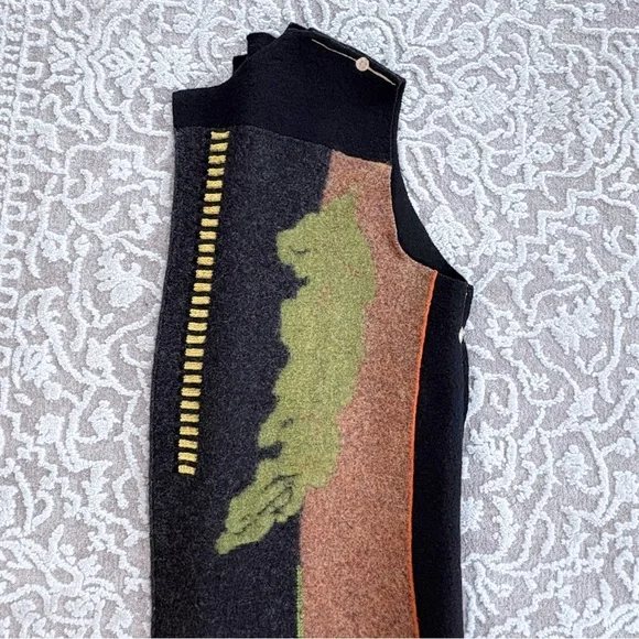 Mina Norton Felted Wool Long Vest - Picture 13 of 15